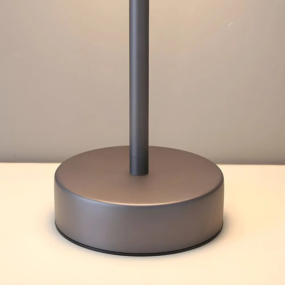 Hat-Style Table Lamp with Adjustable Metal Finish Luxe