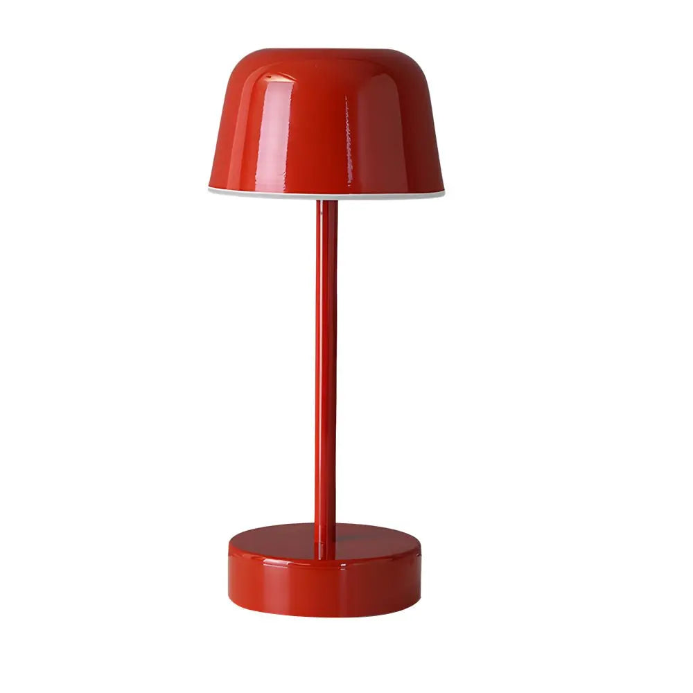 Hat-Style Table Lamp with Adjustable Metal Finish Luxe