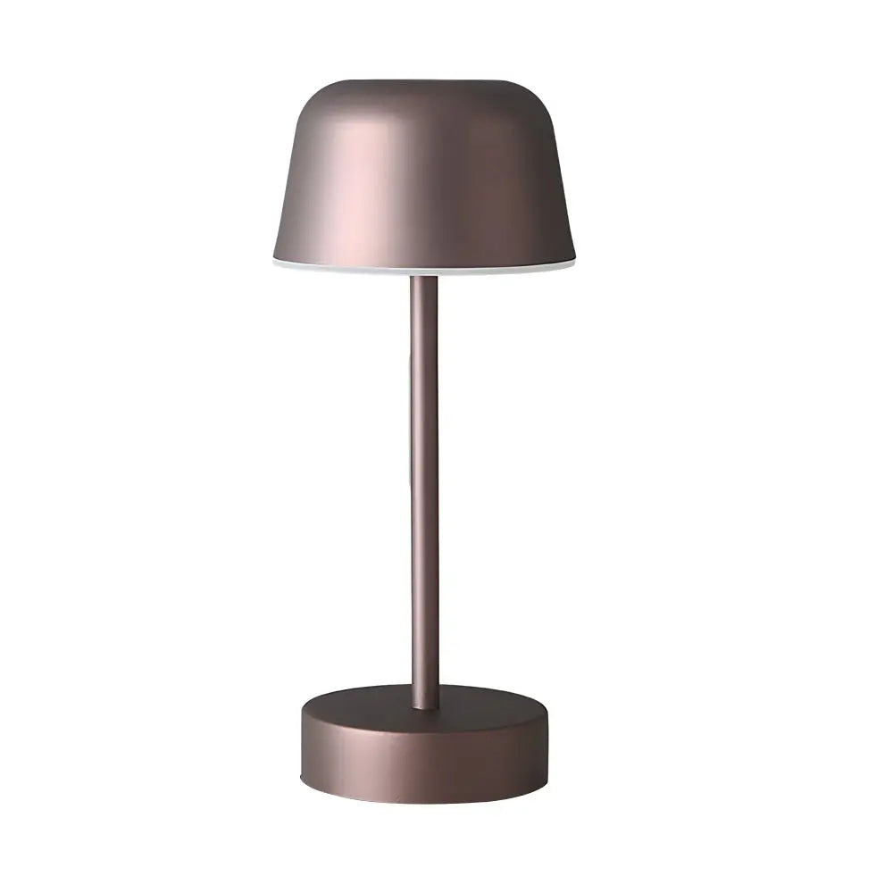 Hat-Style Table Lamp with Adjustable Metal Finish Luxe
