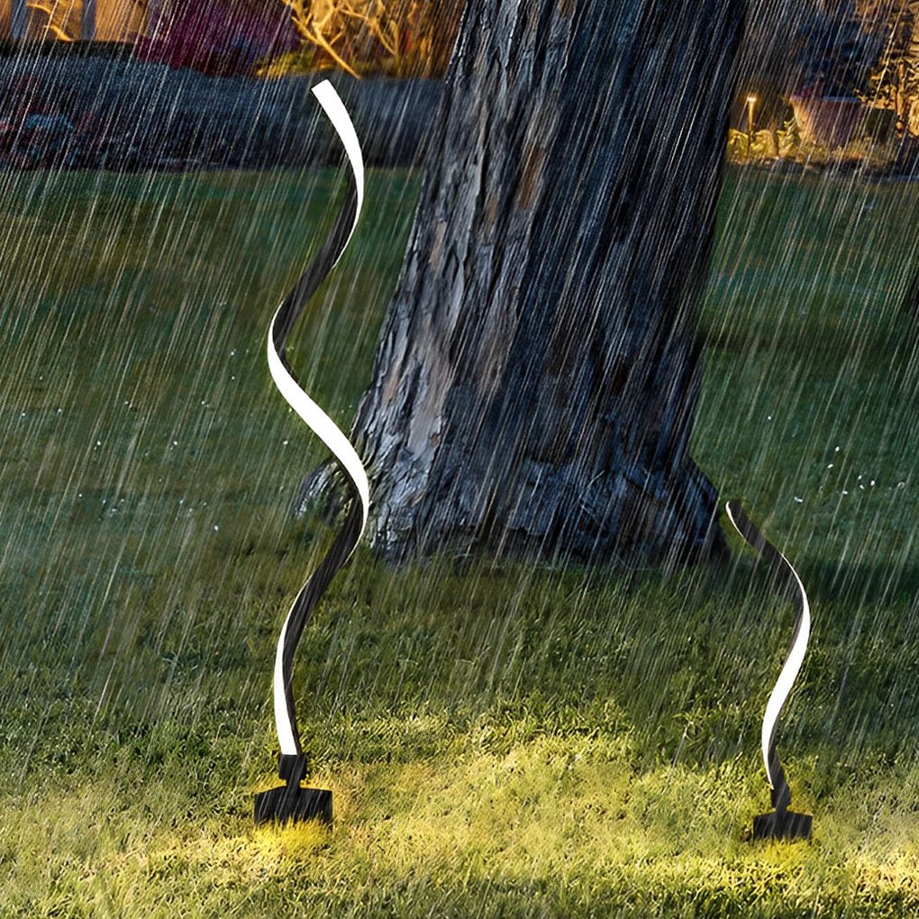 twisted seaweed shaped solar lawn lights li002228