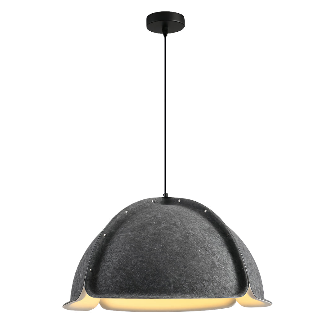 Hat-Shape PET Felt Pendant Light — Iron Frame, Adjustable Height, E27, 23.6" or 31.5"