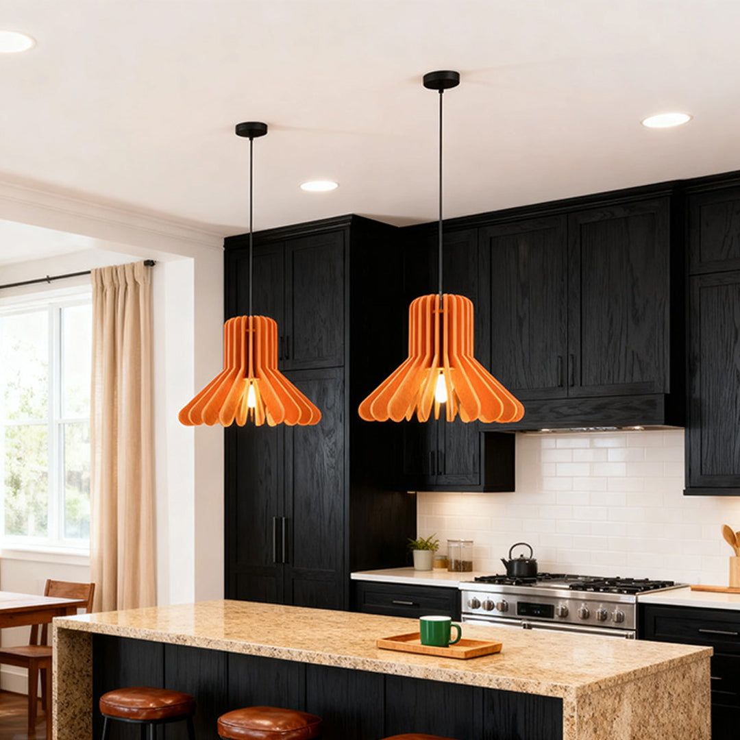 Acoustic PET Felt Pendant Light — Iron, Sound-Dampening, E27, 13.8" or 19.7", Adjustable Chain
