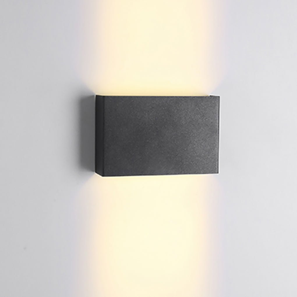 Modern Up/Down Outdoor Wall Sconce — Aluminum and Glass, LED 3000K, 10W–16W, IP65