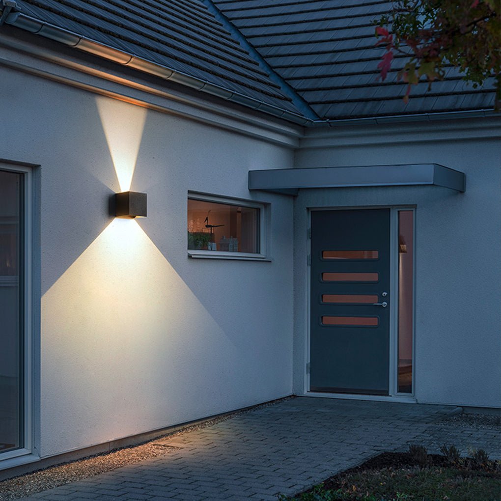 Adjustable Beam Up/Down Outdoor Wall Sconce — Aluminum Alloy and Glass, LED, IP54 Weatherproof