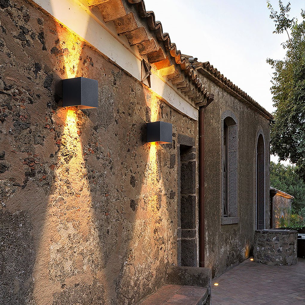 Adjustable Beam Up/Down Outdoor Wall Sconce — Aluminum Alloy and Glass, LED, IP54 Weatherproof