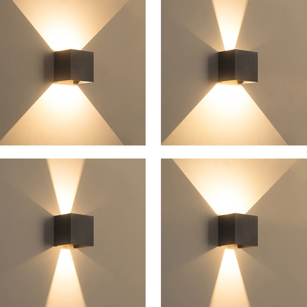 Adjustable Beam Up/Down Outdoor Wall Sconce — Aluminum Alloy and Glass, LED, IP54 Weatherproof
