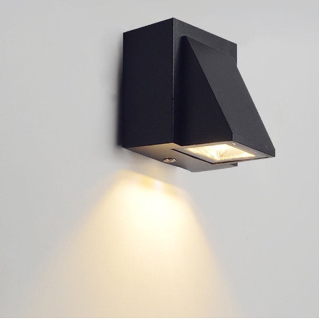 Black LED Outdoor Wall Lights - Waterproof Up & Down K-Type Design