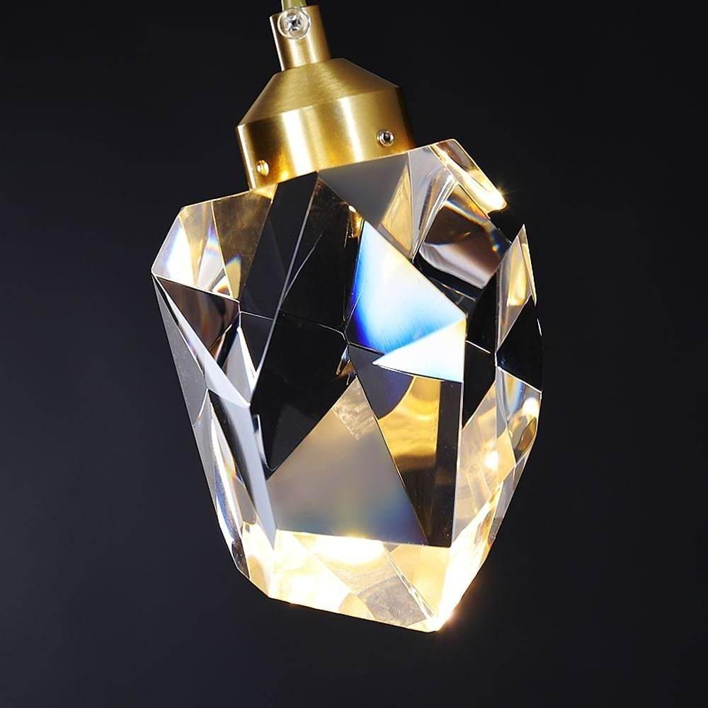 6-Light Crystal Chandelier — Electroplated Gold, LED, 30" Diameter, 20" Adjustable Chain