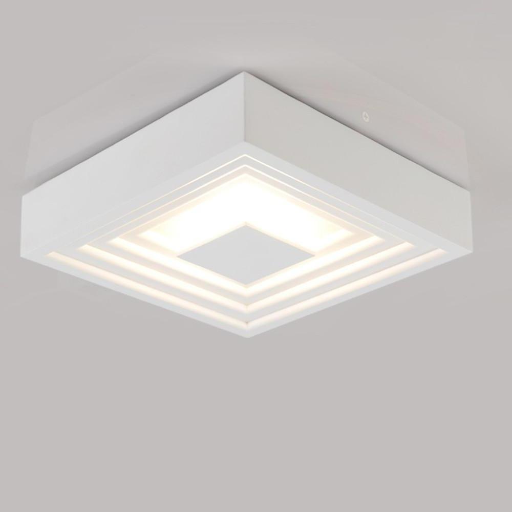 Geometric Multi-Circle LED Flush-Mount Ceiling Light — Aluminum, 6", 6W, 3000–6000K Adjustable