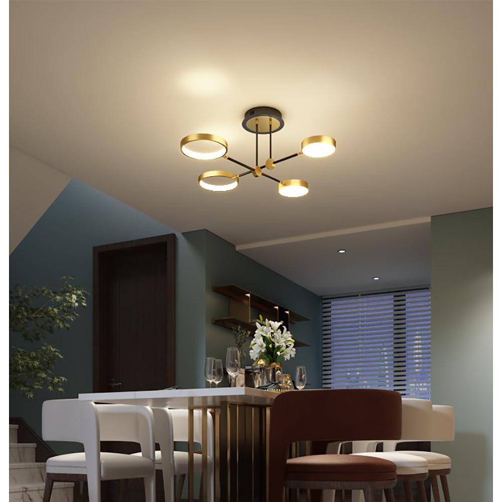 Nordic Flush Mount Ceiling Light Chandelier with Circular 8-Light Design