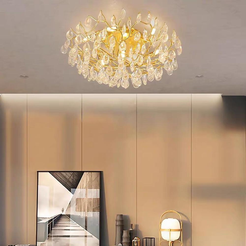 Firefly Sputnik Flush-Mount Chandelier — Aluminum, LED, Three-Step Dimming, 3000K/4500K/6000K, 24" or 31"