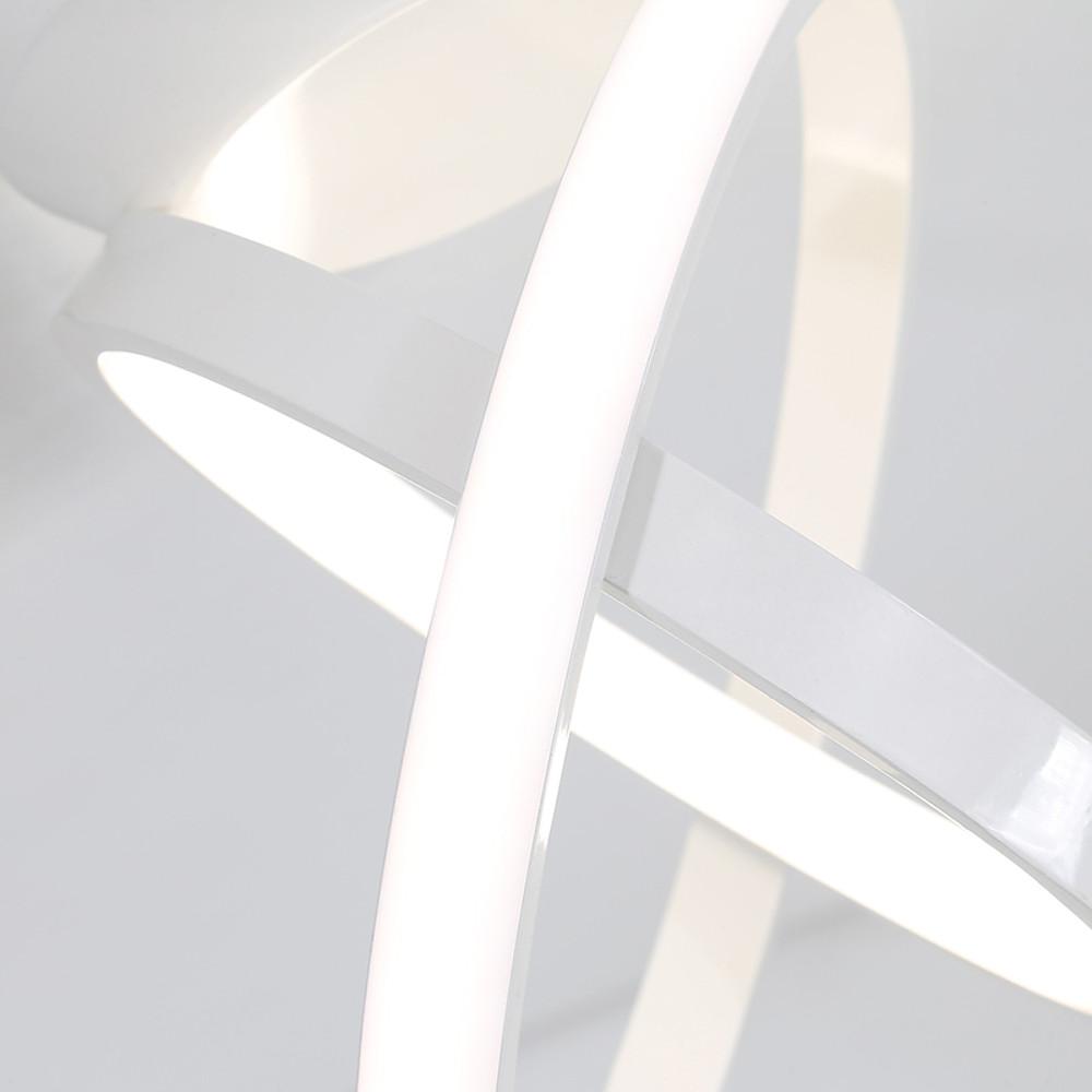 Interlaced Circles LED Flush-Mount Ceiling Light — Black Metal, 2-Light, 7.5W, 10" Diameter