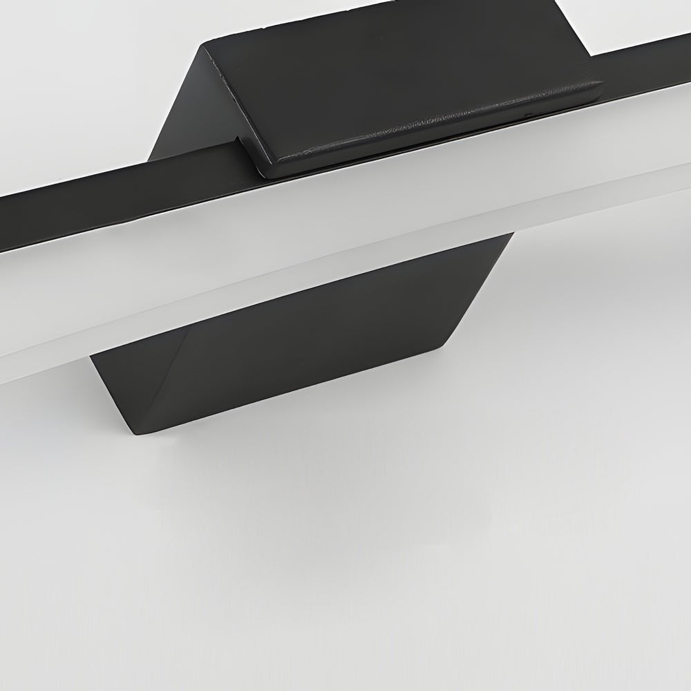 Curved Linear LED Vanity Light Bar — Steel & Acrylic, 8W/12W/16W, Matte Black or White