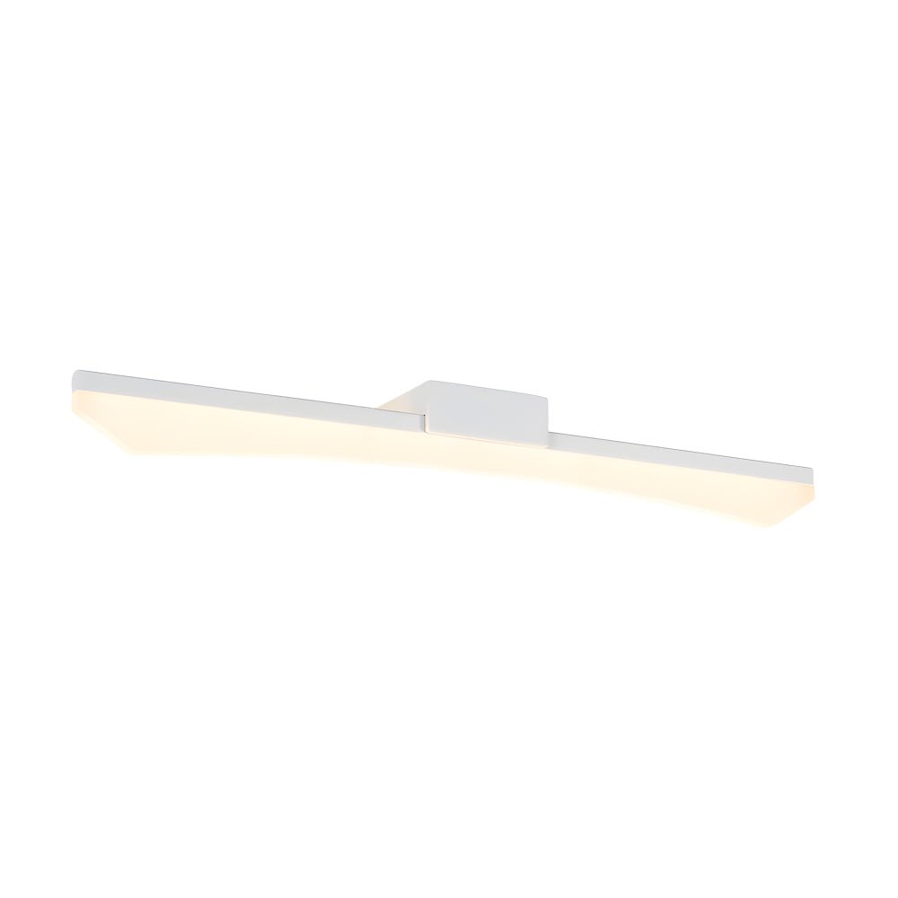 Curved Linear LED Vanity Light Bar — Steel & Acrylic, 8W/12W/16W, Matte Black or White