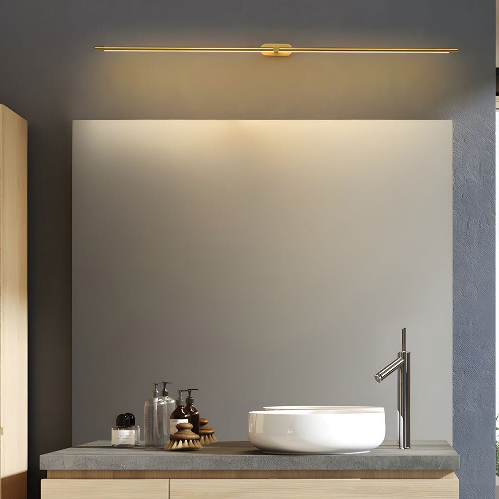 ultra slim cylindrical led bathroom vanity light with indirect lighting available in 268 386 and 504 lengths
