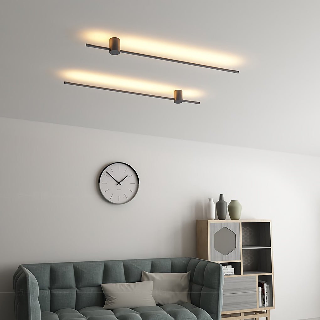 ultra thin black and gold nordic led linear wall lights