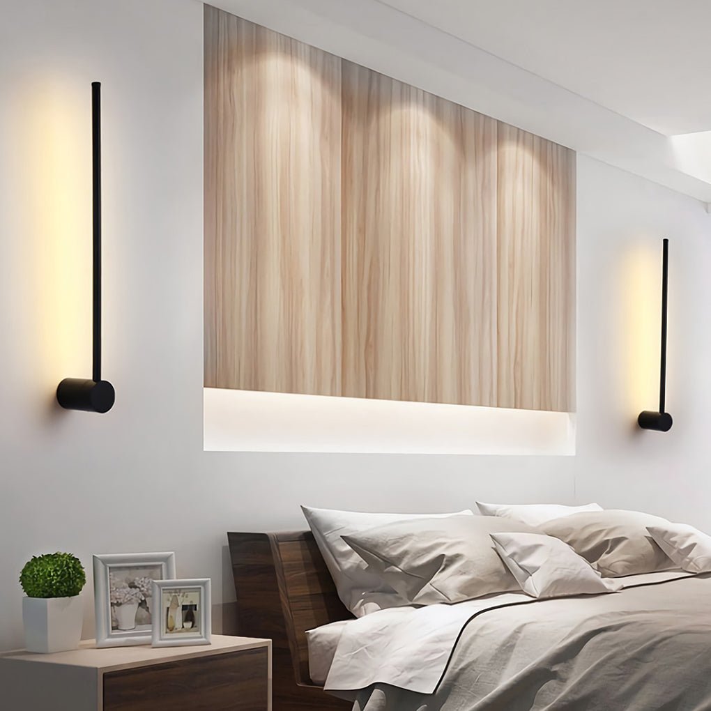 ultra thin black and gold nordic led linear wall lights