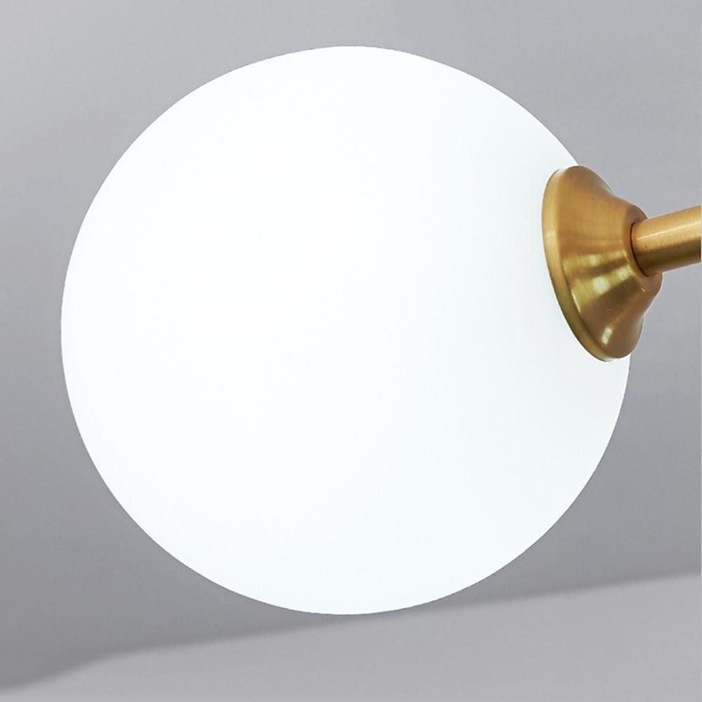 Geometric Cluster Globe Chandelier — White Glass, Black or Gold, 8-Light G9, 35" Diameter, 3000K / 6000K