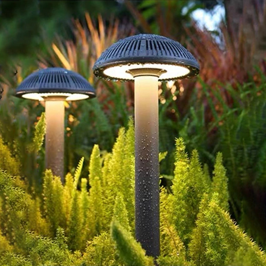 Mushroom Outdoor Wall Sconce or Lawn Light — Aluminum, 9W LED, IP65 Weatherproof, 3000K / 6000K