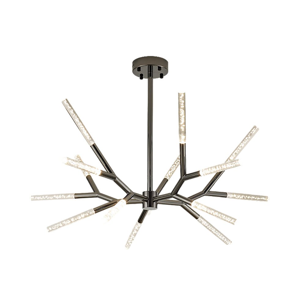 Postmodern Minimalist Chandelier Lamp with Unique Acrylic Branches and LED Lines
