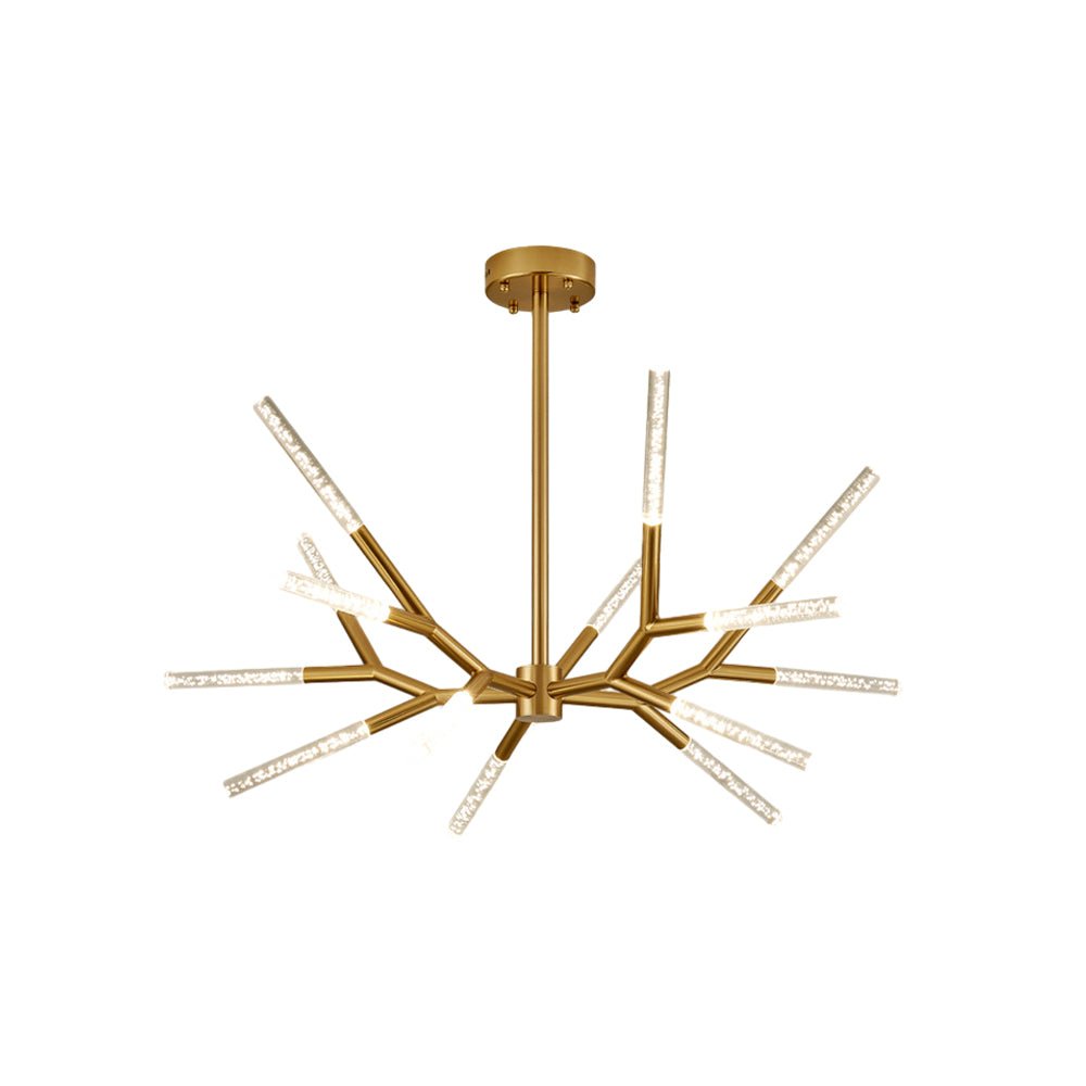 Postmodern Minimalist Chandelier Lamp with Unique Acrylic Branches and LED Lines