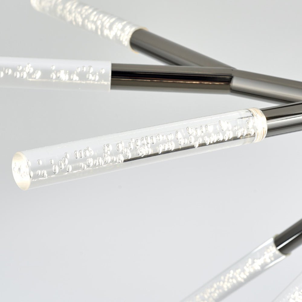 Postmodern Minimalist Chandelier Lamp with Unique Acrylic Branches and LED Lines