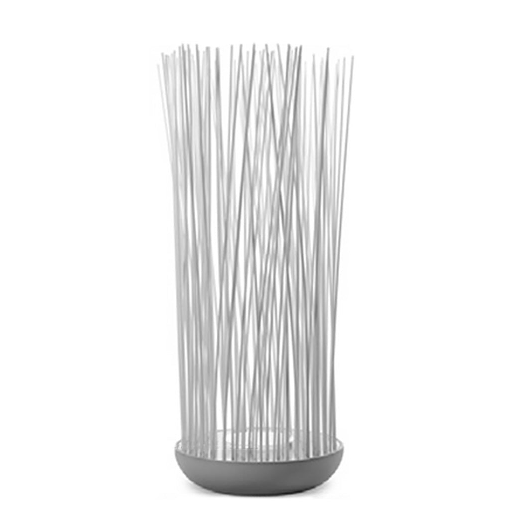 Artificial Grass-Top Outdoor Floor Lamp — Stainless Steel & Acrylic, LED, IP54, Warm White 3000K, Hardwired