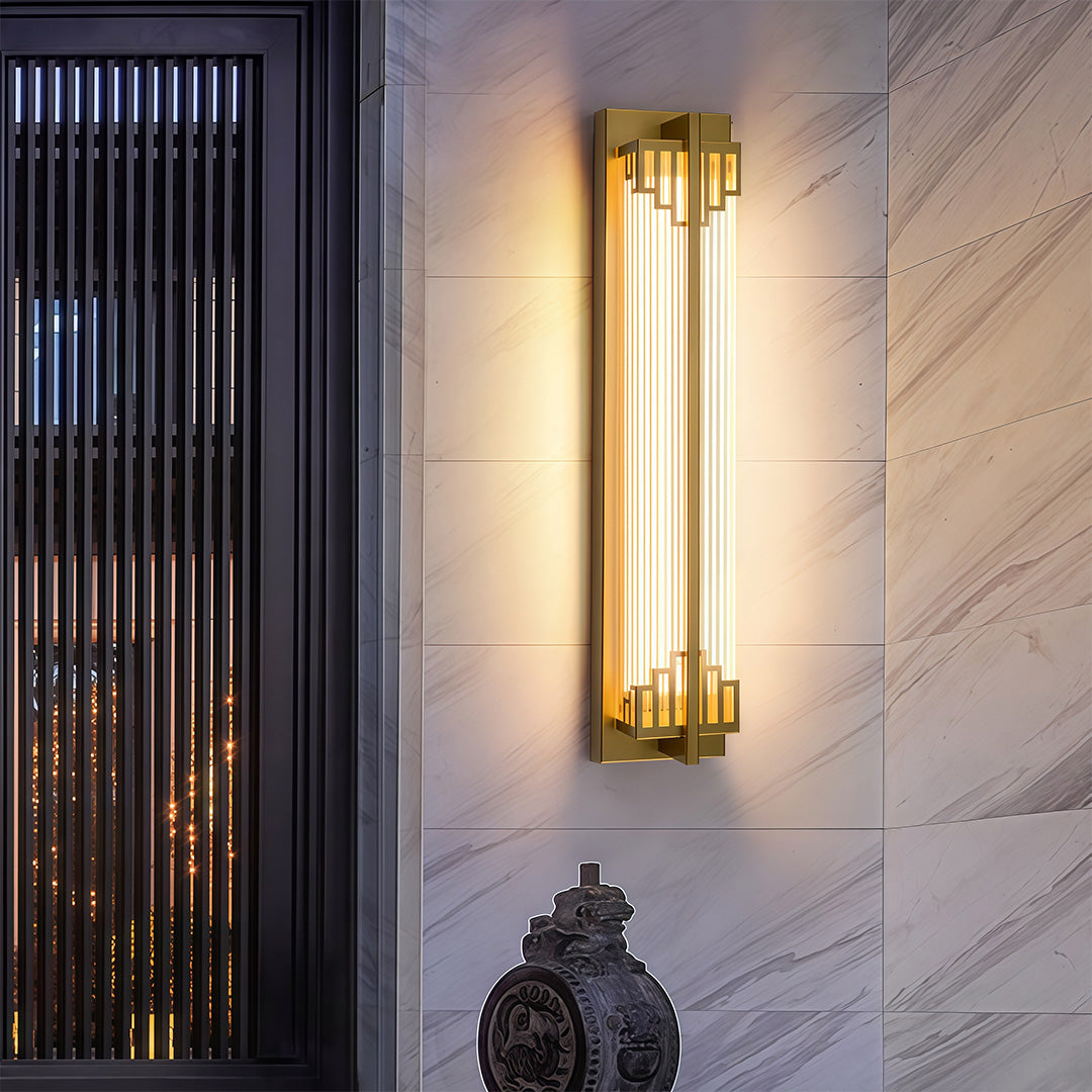 Linear Outdoor Wall Sconce — Stainless Steel, LED, IP54, 19" / 24" / 35"