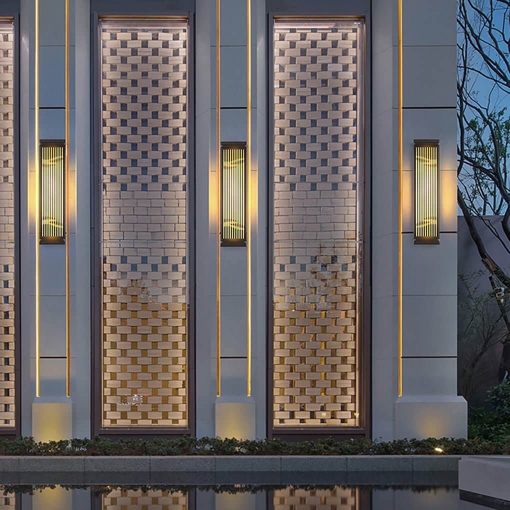 unique hollowed design waterproof wall lamp for outdoor villa courtyard gate