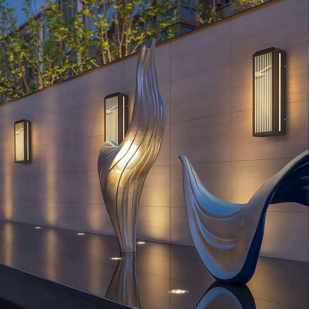 unique hollowed design waterproof wall lamp for outdoor villa courtyard gate