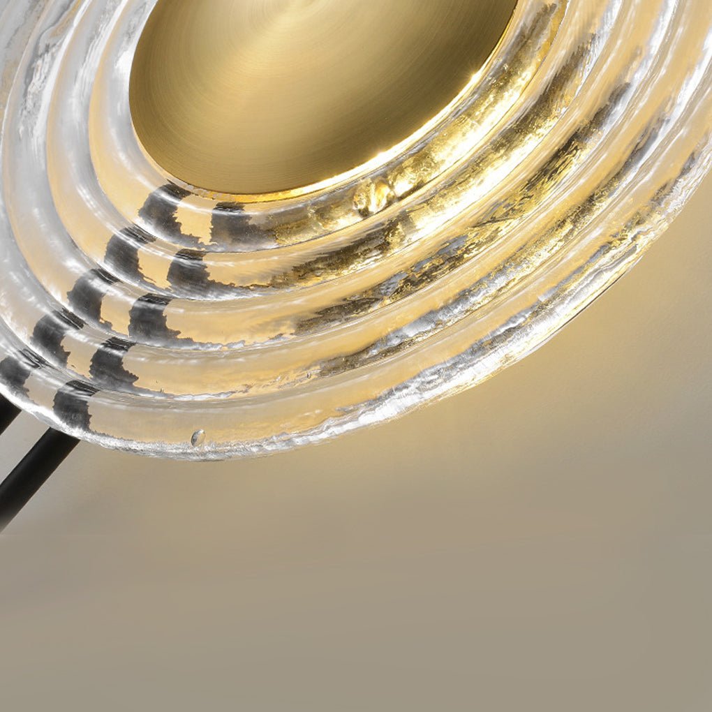 unique nordic corrugated ripple glass led wall lamp for aisle or bedside decoration