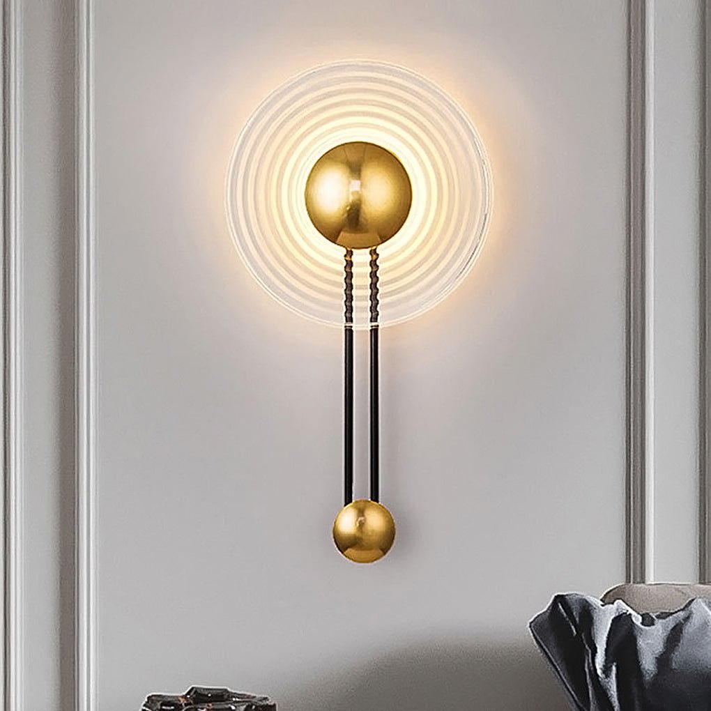 unique nordic corrugated ripple glass led wall lamp for aisle or bedside decoration