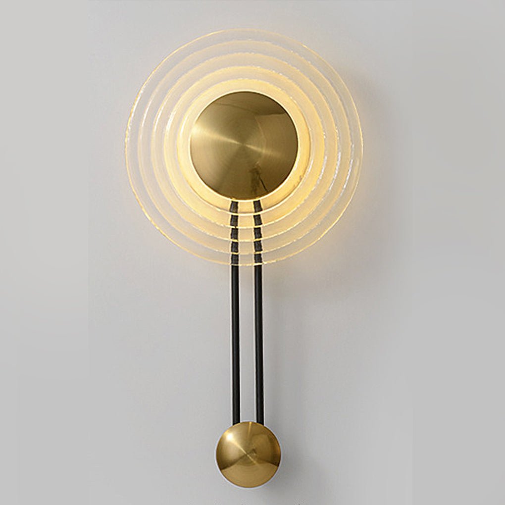 unique nordic corrugated ripple glass led wall lamp for aisle or bedside decoration