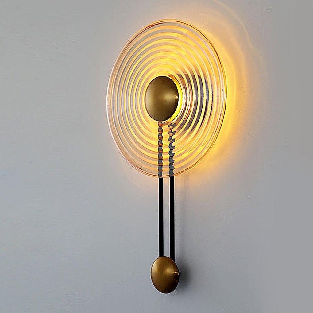 unique nordic corrugated ripple glass led wall lamp for aisle or bedside decoration