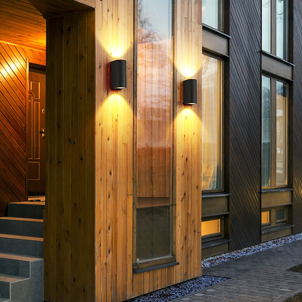 Modern Waterproof LED Outdoor Wall Lights with Unique Up and Down Lighting
