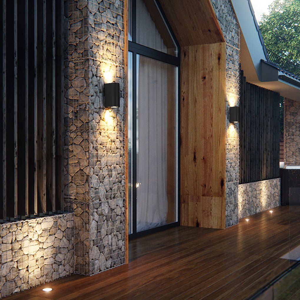 Modern Waterproof LED Outdoor Wall Lights with Unique Up and Down Lighting