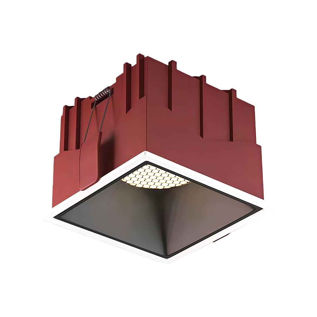 Square Linear Grid LED Recessed Downlight — Aluminum, Anti-Glare, 7W–24W, 3000K / 4000K / 6000K, Single or Double Head