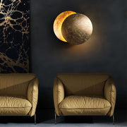 unique rotatable moon inspired led wall lamp in nordic minimalist design for bedside aisle and stairs