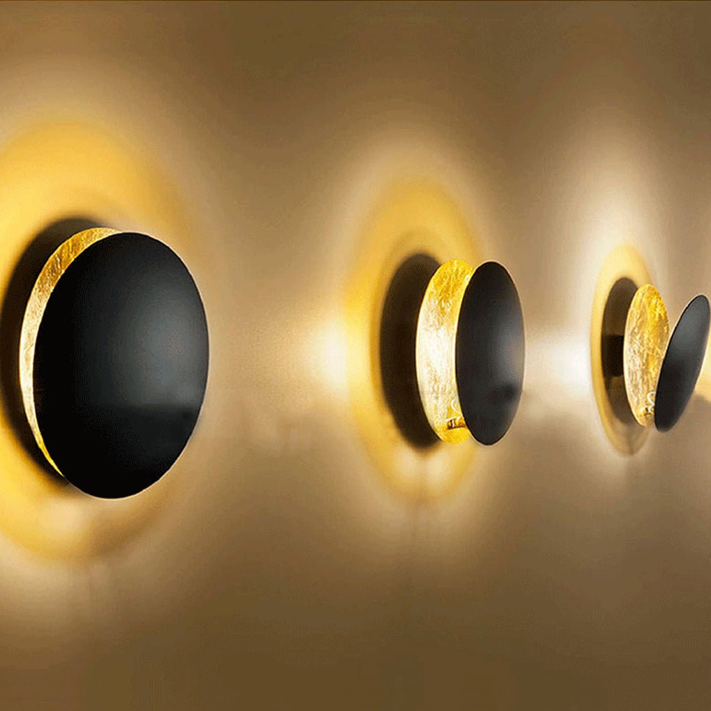 unique rotatable moon inspired led wall lamp in nordic minimalist design for bedside aisle and stairs