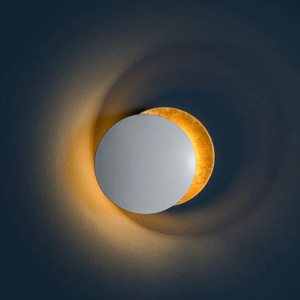 unique rotatable moon inspired led wall lamp in nordic minimalist design for bedside aisle and stairs