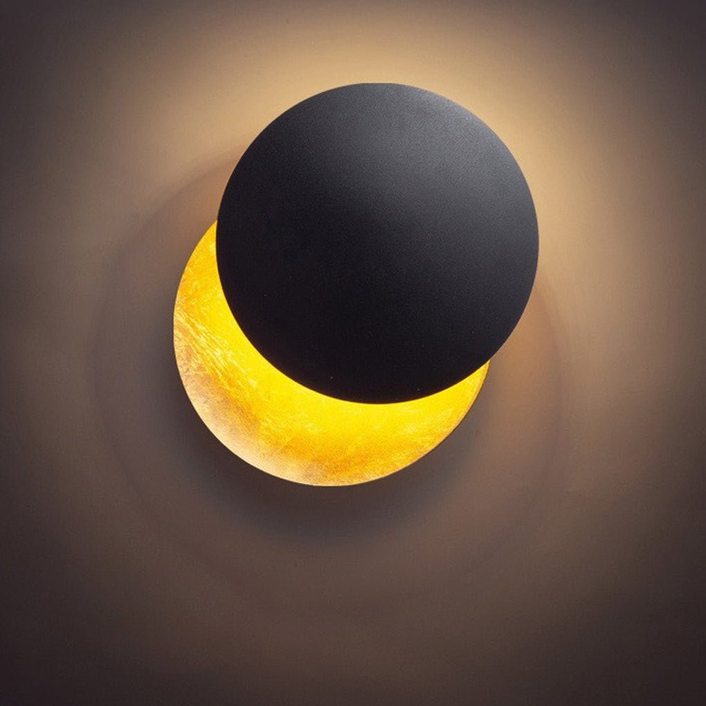 unique rotatable moon inspired led wall lamp in nordic minimalist design for bedside aisle and stairs