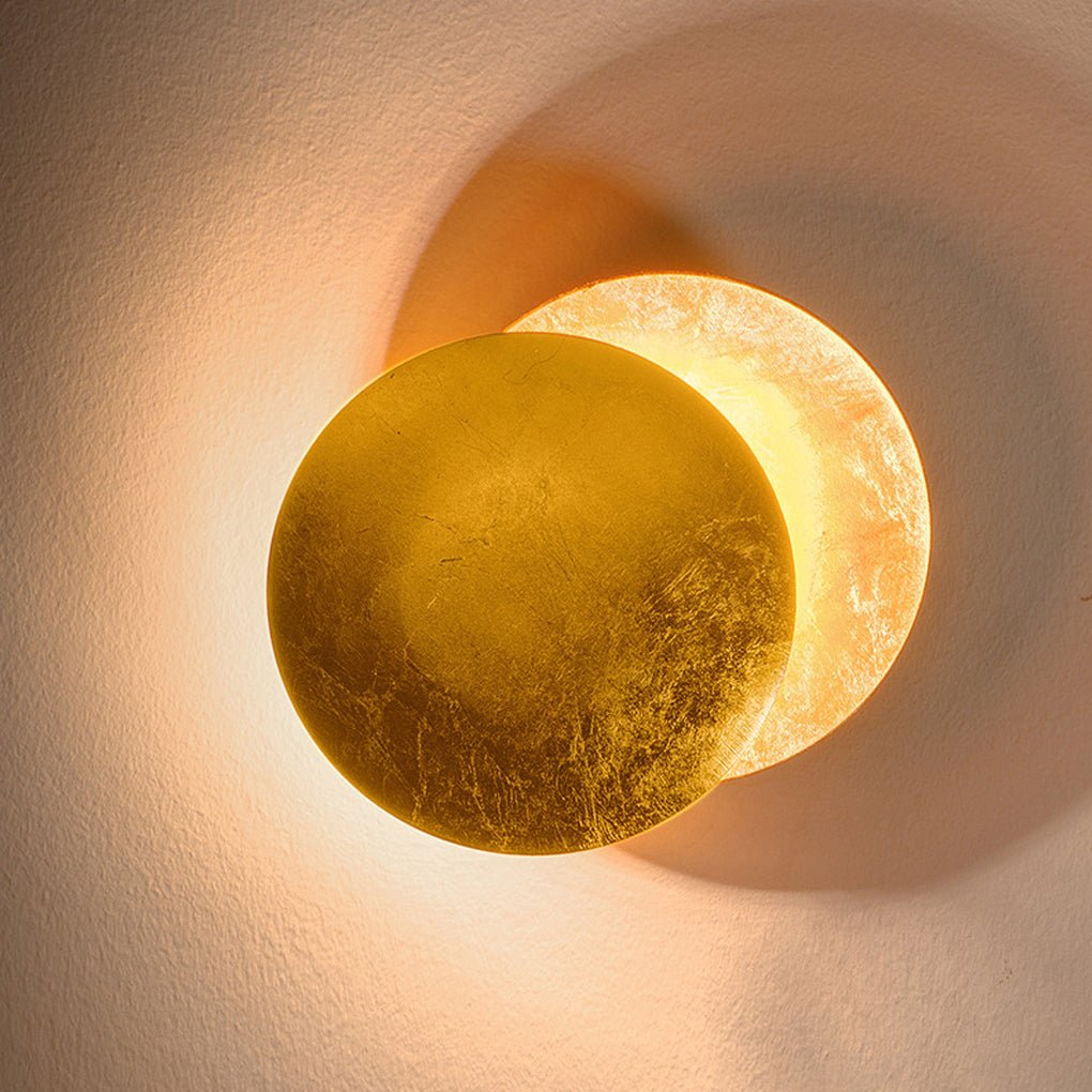unique rotatable moon inspired led wall lamp in nordic minimalist design for bedside aisle and stairs