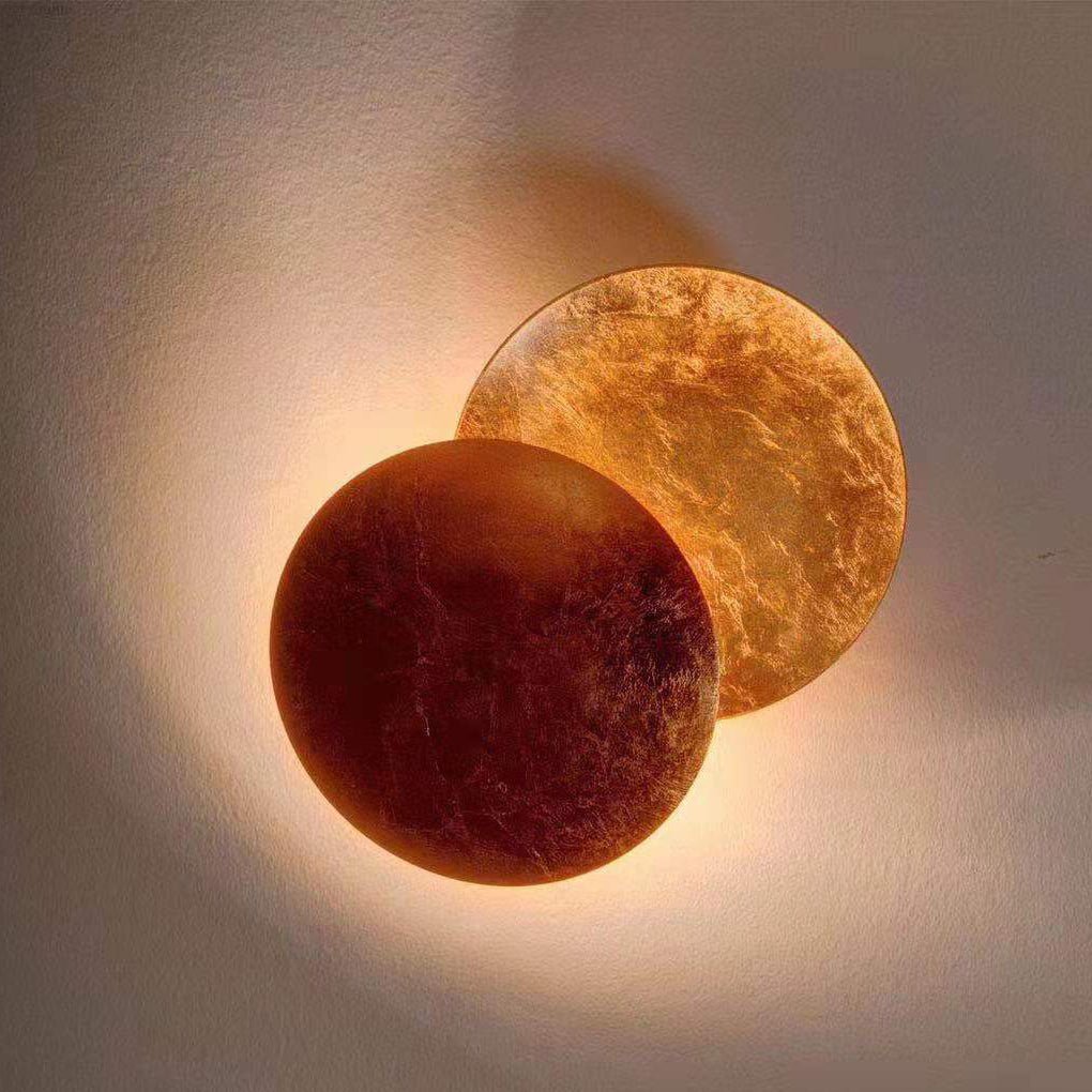 unique rotatable moon inspired led wall lamp in nordic minimalist design for bedside aisle and stairs