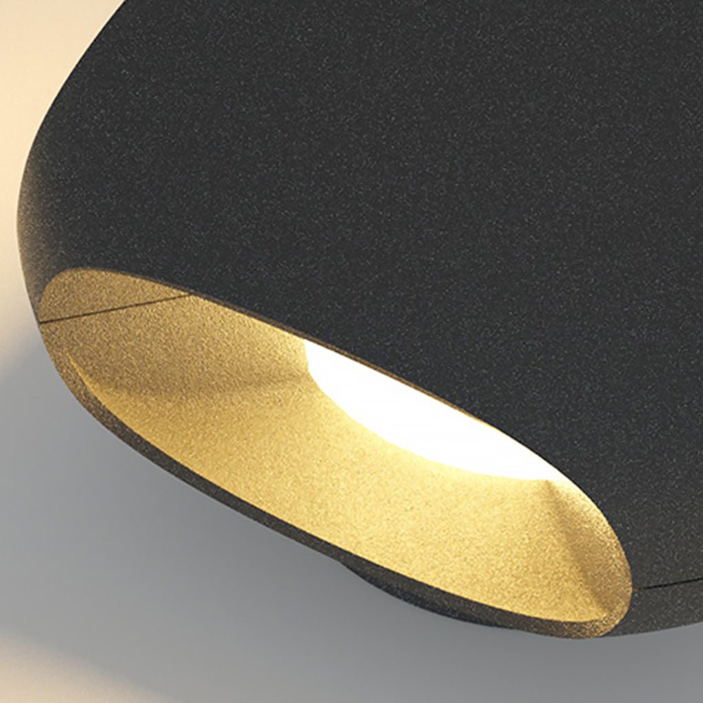 Modern Black Square Outdoor Wall Sconce — Die-Cast Aluminum, LED, IP54 Waterproof, Four-Sided Illumination