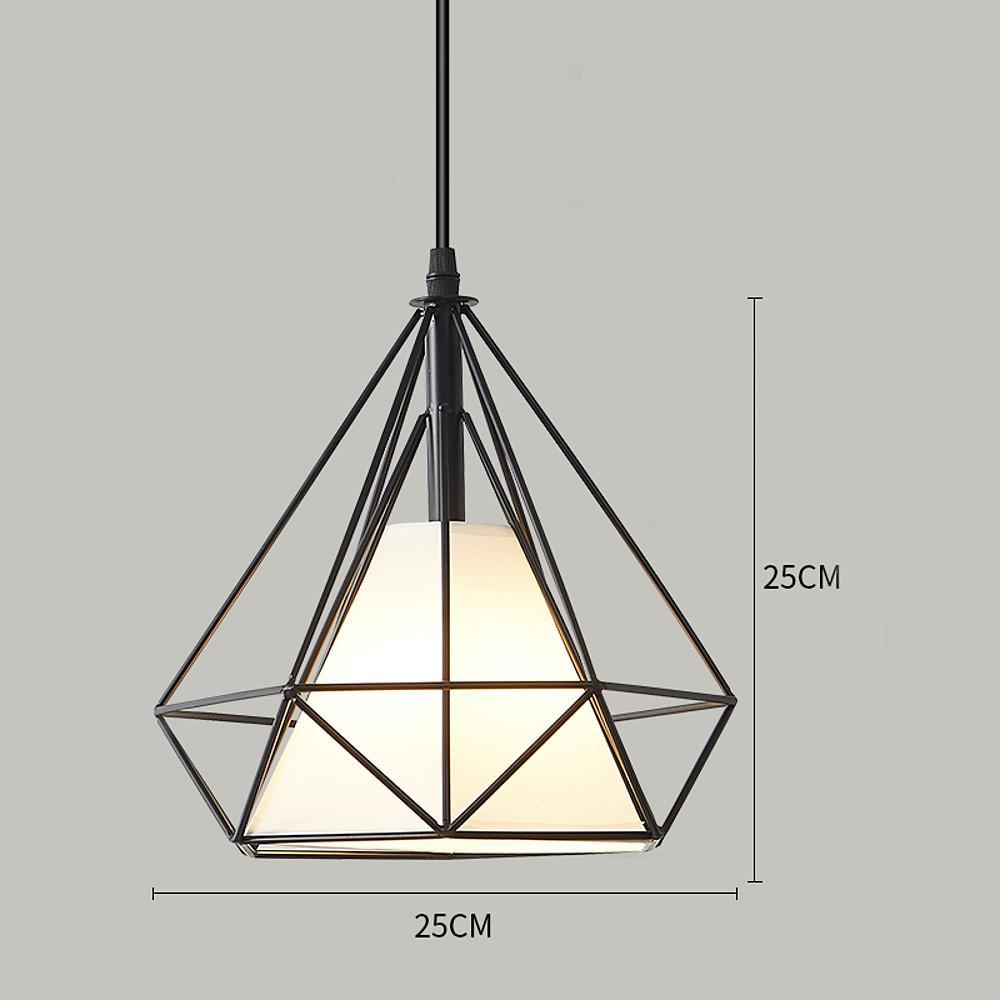 Geometric Metal Cage Mini Pendant — 10" Diameter, LED 9W, Adjustable Cord, Multi-Finish