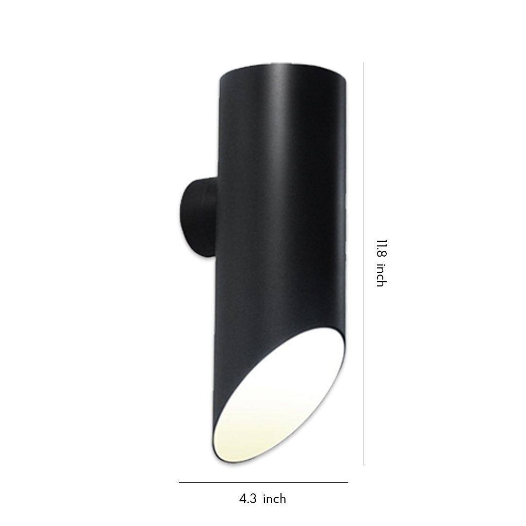 Up/Down Outdoor Wall Sconce — Black Stainless Steel, Clear Glass, 12W LED, IP65 Weatherproof