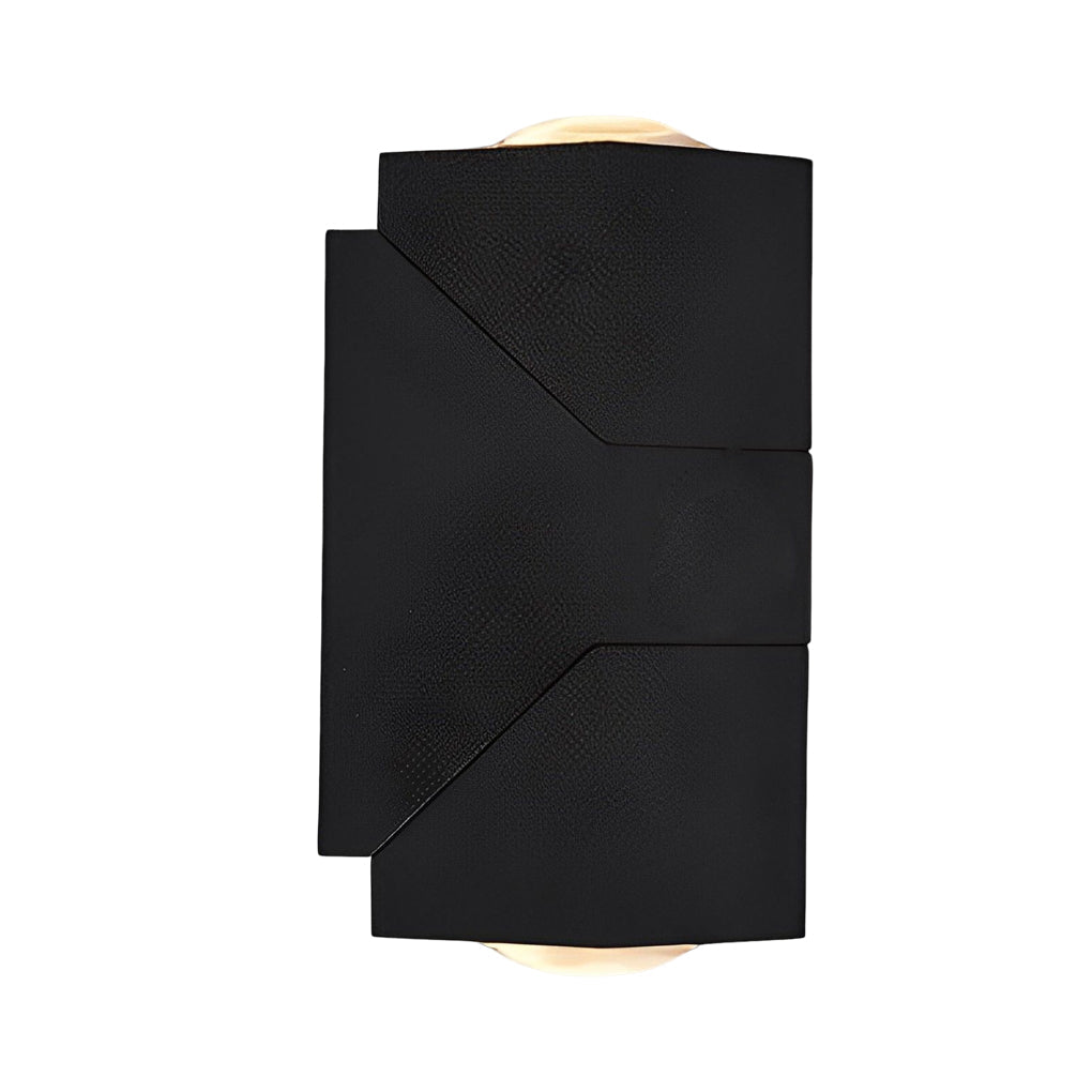 Adjustable Up/Down Outdoor Wall Sconce — Black Aluminum, COB 4000K, IP65, 1- or 2-Light, Optional Motion Sensor