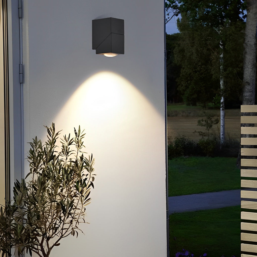 Adjustable Up/Down Outdoor Wall Sconce — Black Aluminum, COB 4000K, IP65, 1- or 2-Light, Optional Motion Sensor