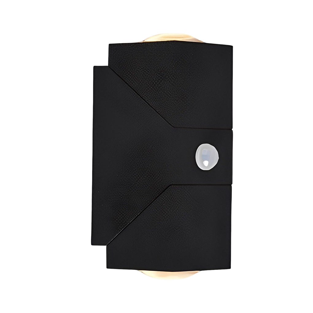 Adjustable Up/Down Outdoor Wall Sconce — Black Aluminum, COB 4000K, IP65, 1- or 2-Light, Optional Motion Sensor