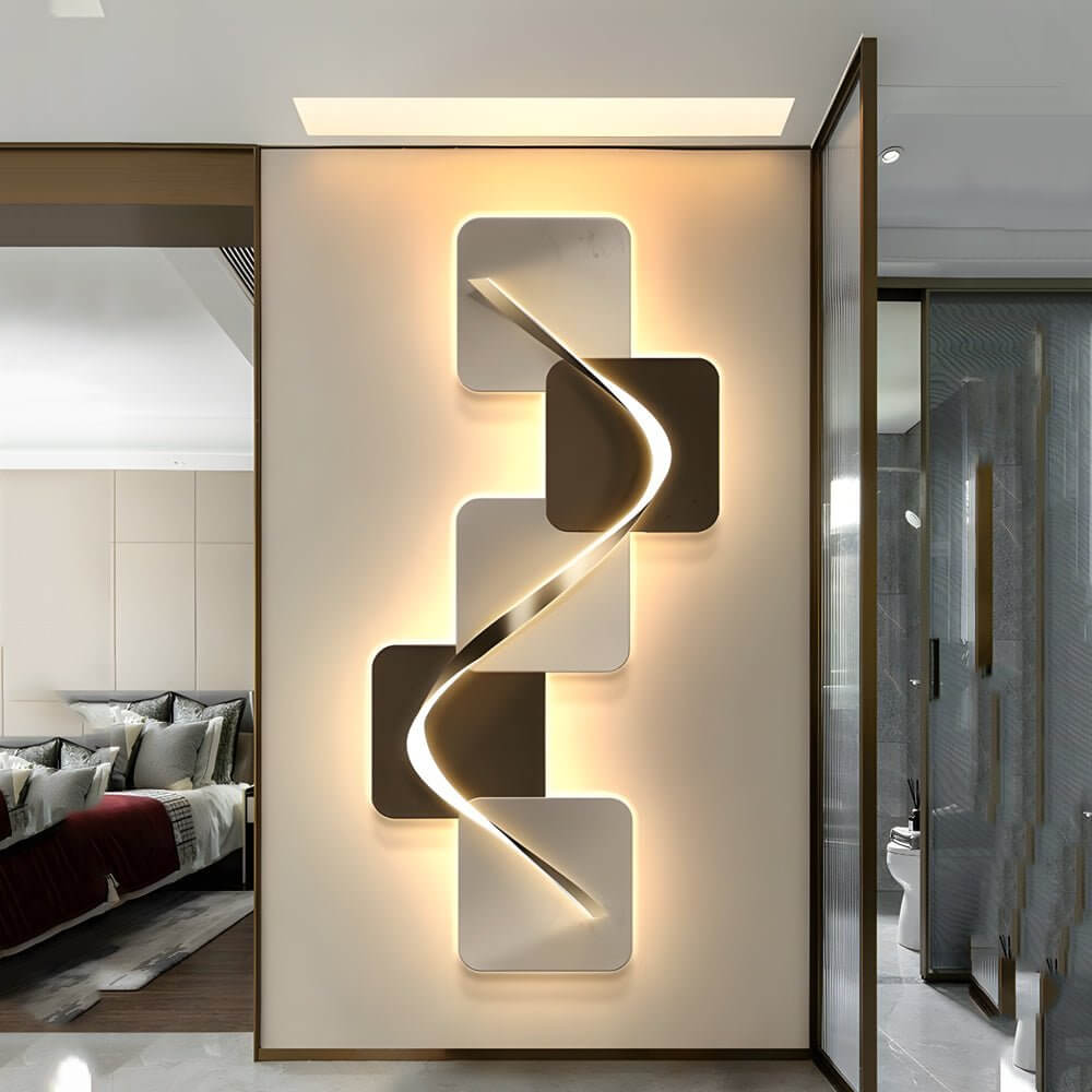 usb powered geometric led wall art decorative wall painting